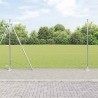 Clôture hexagonale avec base en béton 50 x 1,6 m Argenté Maille 617874617874