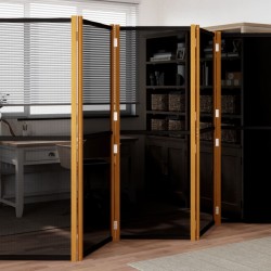 Cloison de séparation 6 panneaux Noir 420x180 cm 617879617879