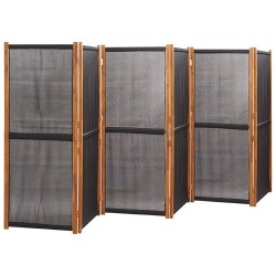 Cloison de séparation 6 panneaux Noir 420x180 cm 617879617879