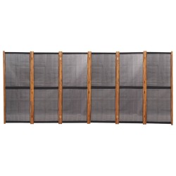 Cloison de séparation 6 panneaux Noir 420x180 cm 617879617879