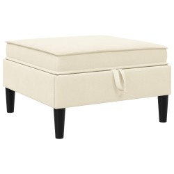 Pouf avec Rangement Crème Velours 617880617880