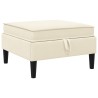Pouf avec Rangement Crème Velours 617880617880