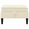 Pouf avec Rangement Crème Velours 617880617880