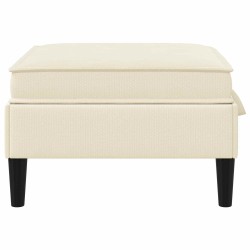 Pouf avec Rangement Crème Velours 617880617880