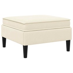Pouf avec Rangement Crème Velours 617880617880