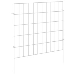 Clôture de jardin avec piquets 48 pcs 55 x 50 cm Mesh Argenté 617881617881