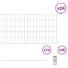 Clôture de jardin avec piquets 24 pcs 95 x 50 cm Mesh Argenté 617882617882