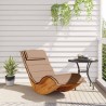 Chaise longue à bascule avec coussin en bois d'acacia massif 617892617892