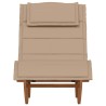 Chaise longue à bascule avec coussin en bois d'acacia massif 617892617892
