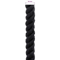 Corde Noir 1,4 x 1,4 x 25000 cm Coton 617908617908