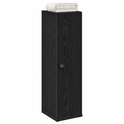 Meuble de salle de bain avec porte-rouleau noir 20,5x22x72 cm 617913617913