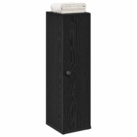Meuble de salle de bain avec porte-rouleau noir 20,5x22x72 cm 617913617913