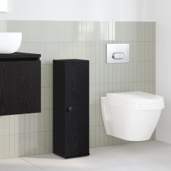 Meuble de salle de bain avec porte-rouleau noir 20,5x22x72 cm 617913617913