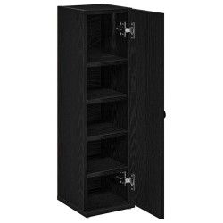 Meuble de salle de bain avec porte-rouleau noir 20,5x22x72 cm 617913617913