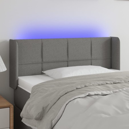 Tête de lit à LED Gris foncé 103x16x78/88 cm Tissu 617918617918