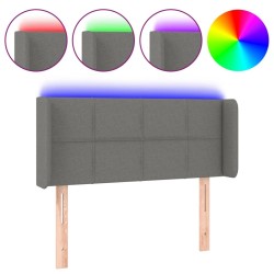 Tête de lit à LED Gris foncé 103x16x78/88 cm Tissu 617918617918