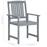 Chaises de jardin et coussins lot de 8 Bois acacia solide Gris 617919617919