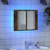Armoire à miroir LED Chêne fumé 60x12x45 cm Bois d'ingénierie 617922617922