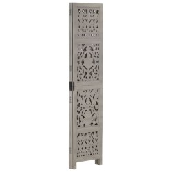 Cloison de séparation 3 panneaux Gris 120x165 cm Bois manguier 617927617927