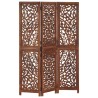 Cloison de séparation 3 panneaux Marron 120x165cm Bois manguier 617928617928