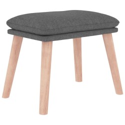 Chaise de relaxation avec repose-pied Gris clair Tissu 617931617931