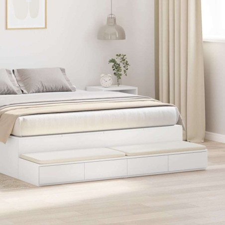 Tiroirs de lit Blanc 160 x 36,5 x 16,5 cm Bois d'ingénierie 617942617942