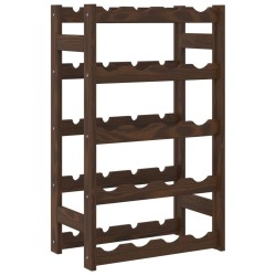 Casier à bouteilles pour 20 bouteilles marron bois pin solide 617945617945