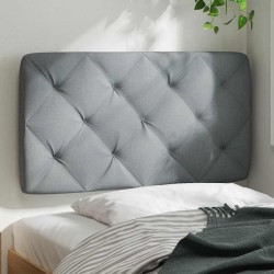 Coussin de tête de lit gris clair 90 cm tissu 617946617946