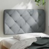 Coussin de tête de lit gris clair 90 cm tissu 617946617946