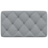 Coussin de tête de lit gris clair 90 cm tissu 617946617946