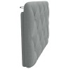 Coussin de tête de lit gris clair 90 cm tissu 617946617946