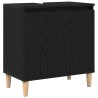 Meuble de Lavabo de Salle de Bain Chêne noir 58 x 33 x 60 cm 617947617947