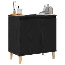 Meuble de Lavabo de Salle de Bain Chêne noir 58 x 33 x 60 cm 617947617947