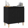 Meuble de Lavabo de Salle de Bain Chêne noir 58 x 33 x 60 cm 617947617947