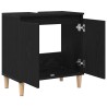 Meuble de Lavabo de Salle de Bain Chêne noir 58 x 33 x 60 cm 617947617947