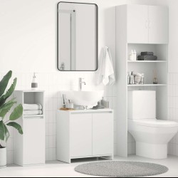 Armoire de salle de bain Blanc 60x33x61 cm Bois d'ingénierie 617954617954