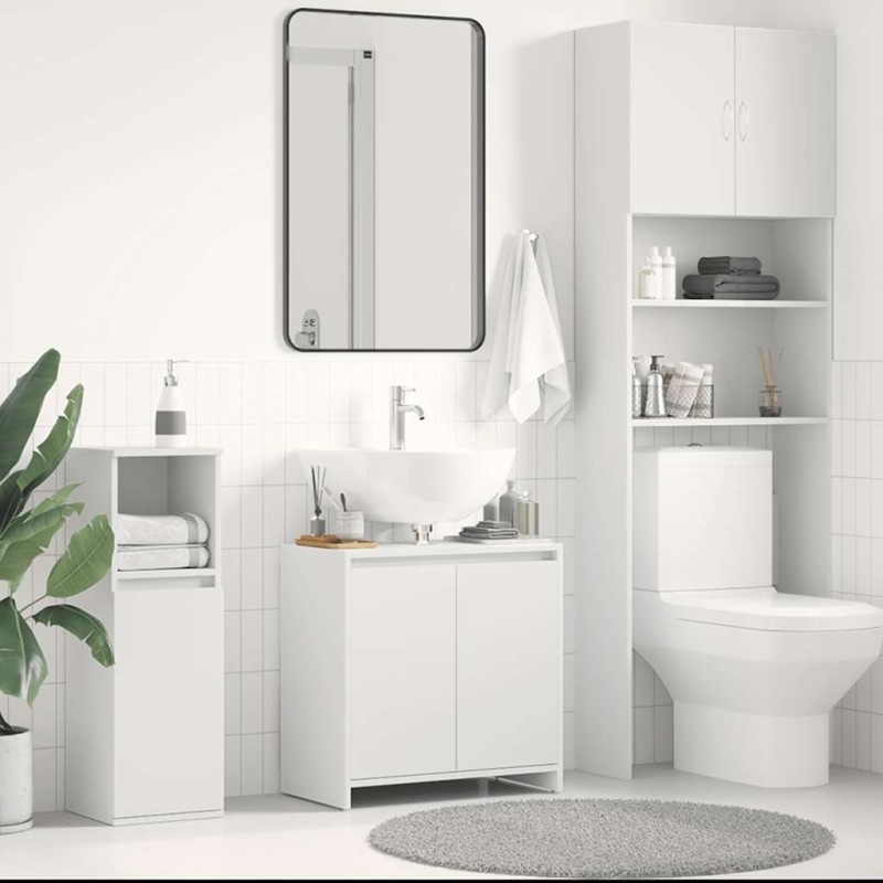 Armoire de salle de bain Blanc 60x33x61 cm Bois d'ingénierie 617954617954