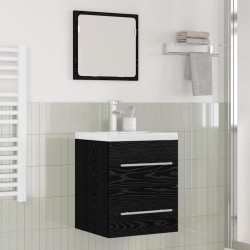 Meuble de Lavabo de Salle de Bain Noir 42 x 39 x 52 cm 617955617955