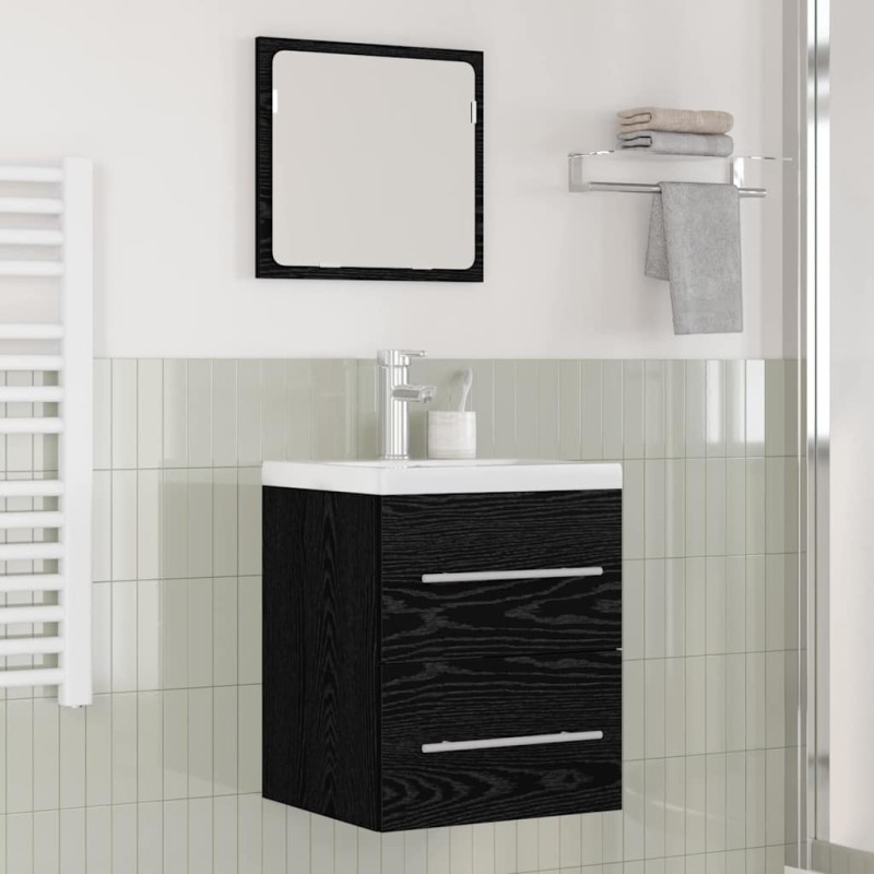 Meuble de Lavabo de Salle de Bain Noir 42 x 39 x 52 cm 617955617955