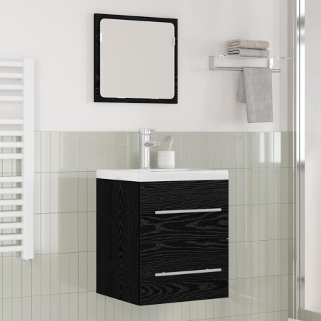 Meuble de Lavabo de Salle de Bain Noir 42 x 39 x 52 cm 617955617955
