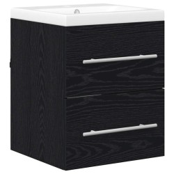 Meuble de Lavabo de Salle de Bain Noir 42 x 39 x 52 cm 617955617955