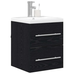 Meuble de Lavabo de Salle de Bain Noir 42 x 39 x 52 cm 617955617955