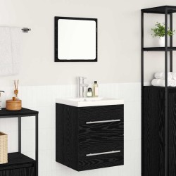 Meuble de Lavabo de Salle de Bain Noir 42 x 39 x 52 cm 617955617955
