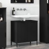 Meuble de Lavabo de Salle de Bain Noir 60,5 x 33,5 x 61 cm 617956617956