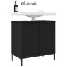 Meuble de Lavabo de Salle de Bain Noir 60,5 x 33,5 x 61 cm 617956617956