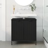 Meuble de Lavabo de Salle de Bain Noir 60,5 x 33,5 x 61 cm 617956617956