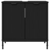 Meuble de Lavabo de Salle de Bain Noir 60,5 x 33,5 x 61 cm 617956617956