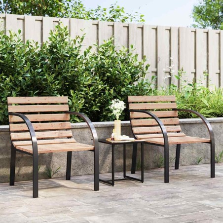 Chaises de jardin lot de 2 Bois 617958617958