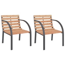 Chaises de jardin lot de 2 Bois 617958617958