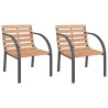 Chaises de jardin lot de 2 Bois 617958617958